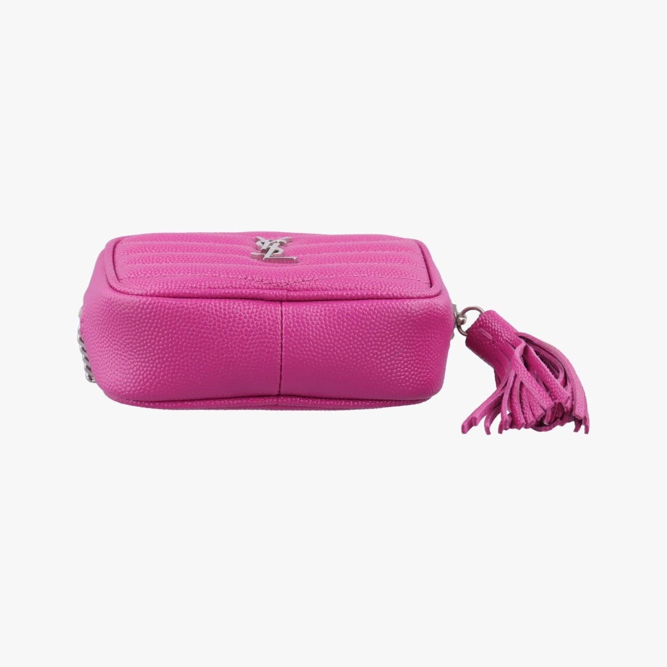 Saint Laurent Yves Baby Rose Red Leather Messenger — view 3