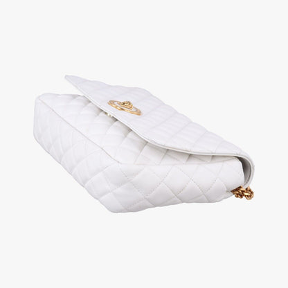 Versace Medusa White Leather Messenger — view 4