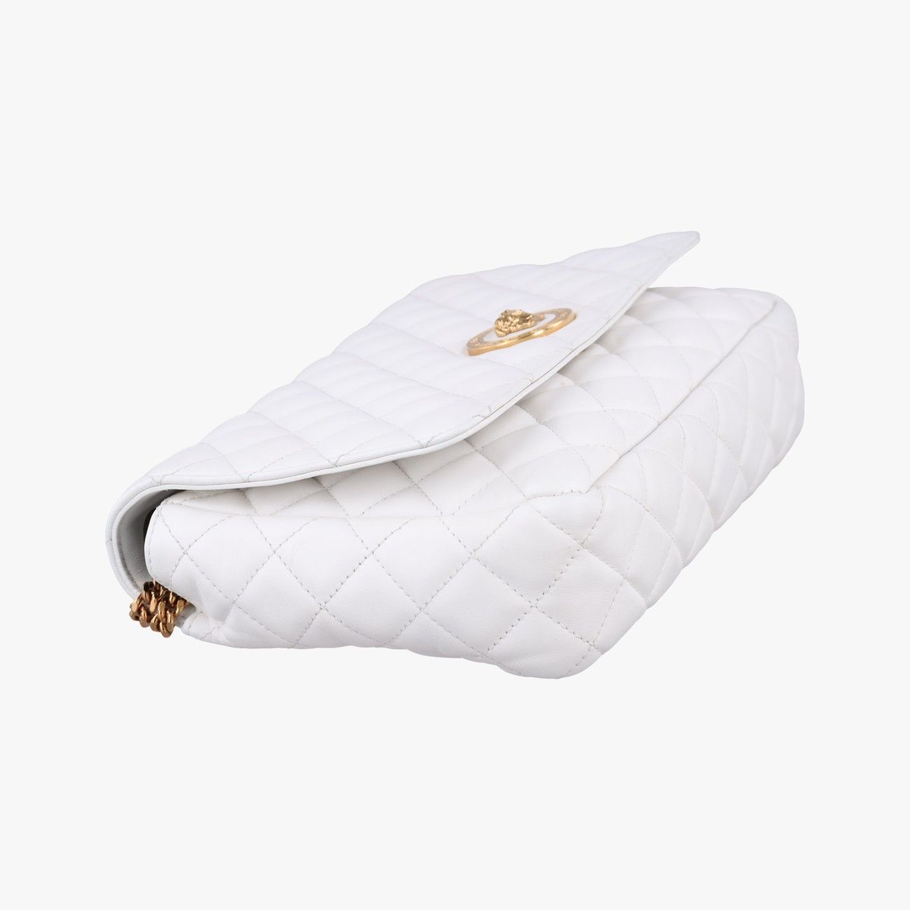 Versace Medusa White Leather Messenger — view 5