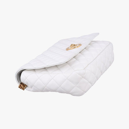 Versace Medusa White Leather Messenger — view 5