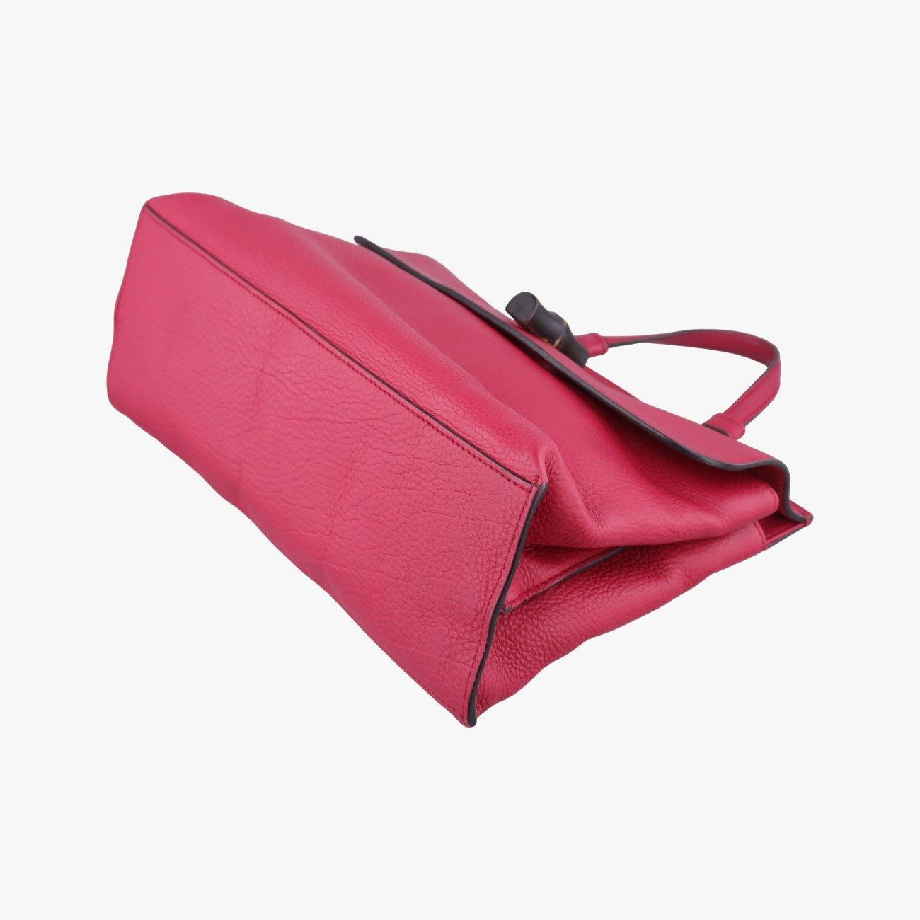 Gucci Bamboo Daily Rose Red Leather Messenger — view 4