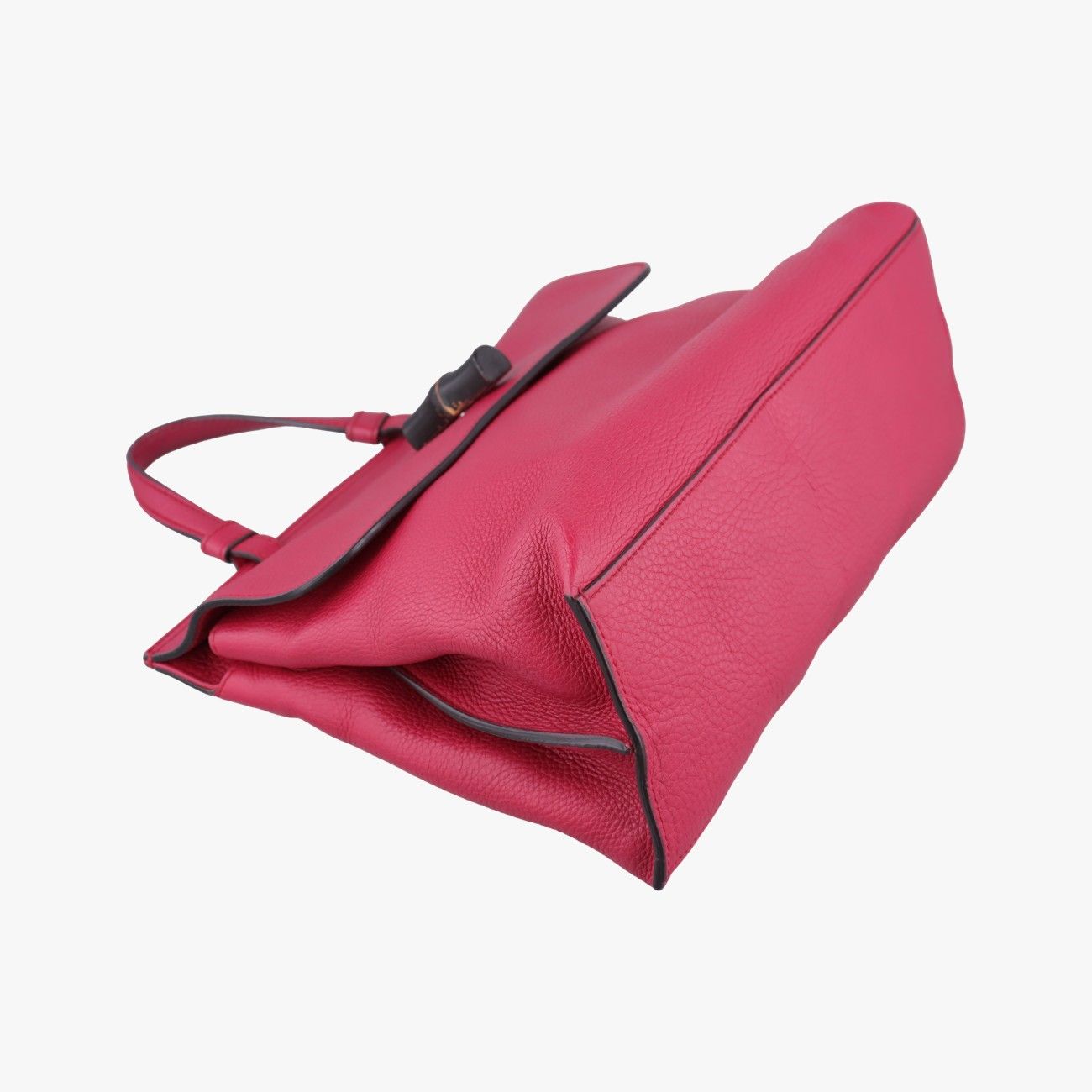 Gucci Bamboo Daily Rose Red Leather Messenger — view 5