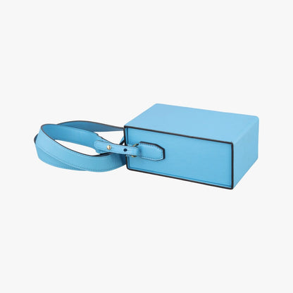 Fendi Box Packaging Blue Leather Messenger — view 7