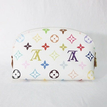 Louis Vuitton Takashi Murakami Monogram Pouch Cosmetic Multicolor White — view 2
