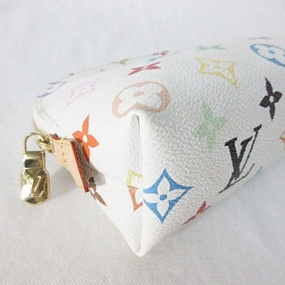 Louis Vuitton Takashi Murakami Monogram Pouch Cosmetic Multicolor White — view 6