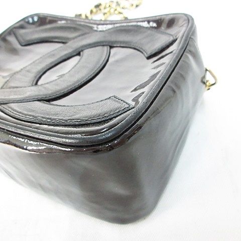Chanel Shoulder Bag Chain Tassel CC Logo CC Enamel Black — view 7