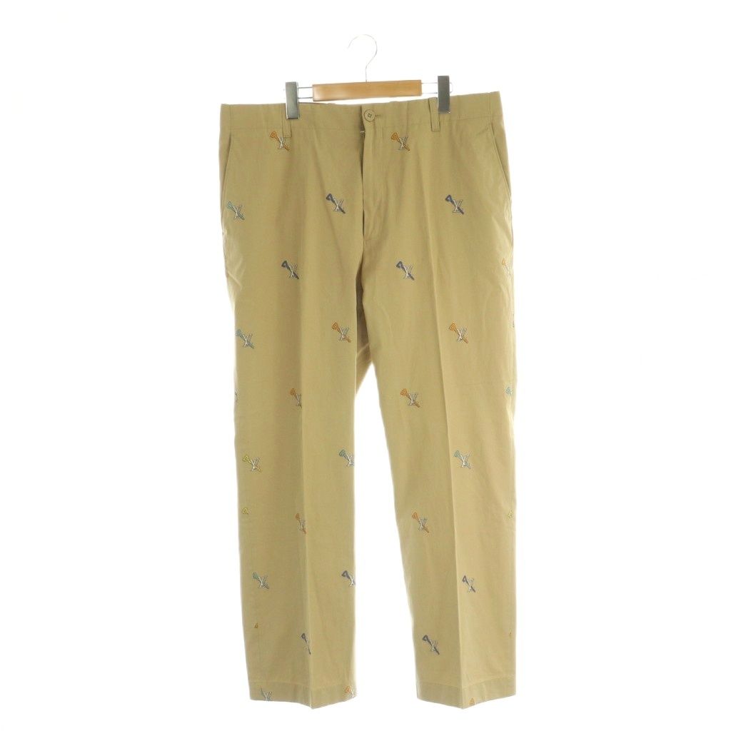 Louis Vuitton LV Embroidery Logo Chino Pants Tapered 54 Beige Multicolor ES