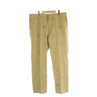 Louis Vuitton LV Embroidery Logo Chino Pants Tapered 54 Beige Multicolor ES