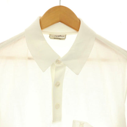 Hermes Logo Embroidery Polo Shirt Top Cotton L White CX AD — view 3