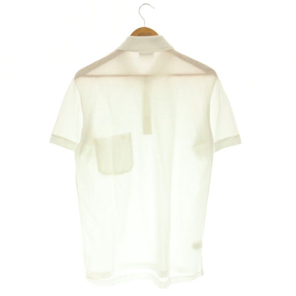 Hermes Logo Embroidery Polo Shirt Top Cotton L White CX AD — view 2