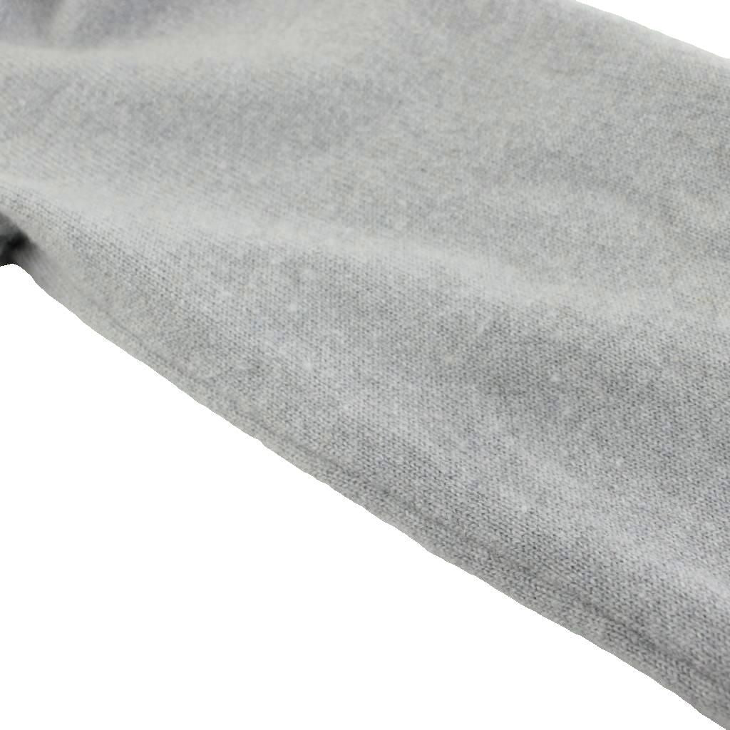Chanel Knit Cardigan Long Sleeve Neck Camellia Button Cashmere with Belt Gray — view 7