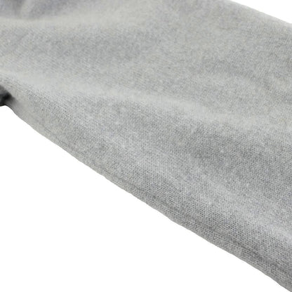 Chanel Knit Cardigan Long Sleeve Neck Camellia Button Cashmere with Belt Gray — view 7