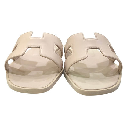 Hermes Sandals Oran Leather Rose Cancan Pink — view 3