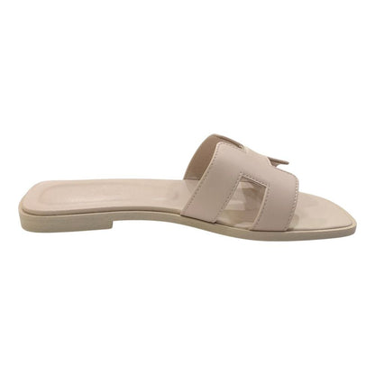 Hermes Sandals Oran Leather Rose Cancan Pink — view 6