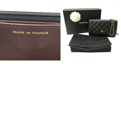 Chanel Shoulder Bag CC Logo Caviar Leather Black — view 9