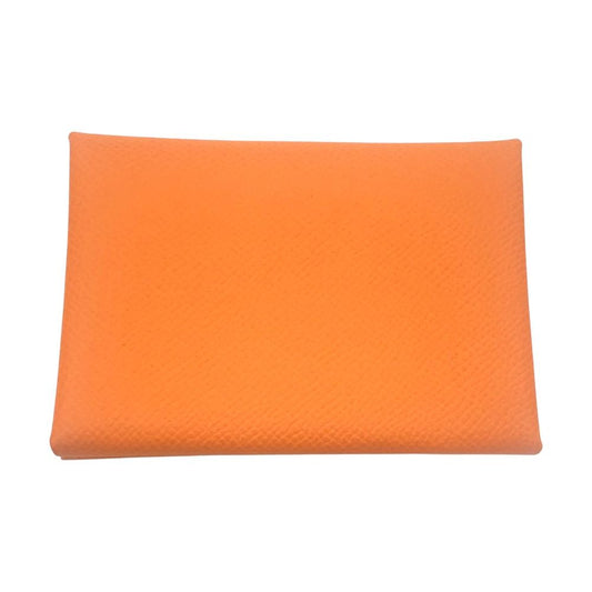 Hermes Bifold Wallet Calvi Duo Epsom Orange Lime