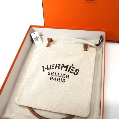 Hermes Aline Brushing Kit Bag Toile Chevron Veau Bag and — view 2