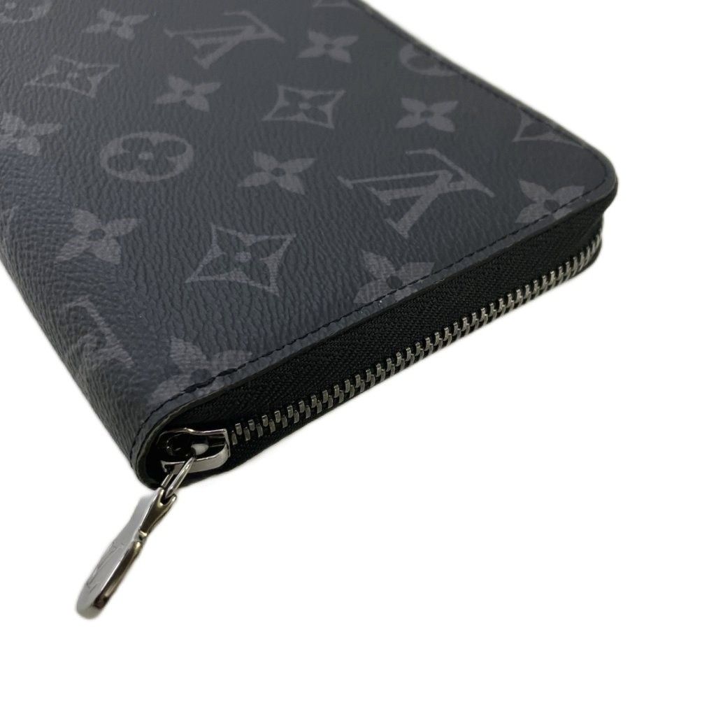 Louis Vuitton Monogram Eclipse Zippy Organizer NM Wallet Black Zip Around — view 3