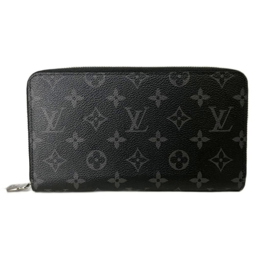 Louis Vuitton Monogram Eclipse Zippy Organizer NM Wallet Black Zip Around — view 2