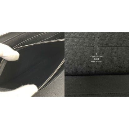Louis Vuitton Monogram Eclipse Zippy Organizer NM Wallet Black Zip Around — view 7