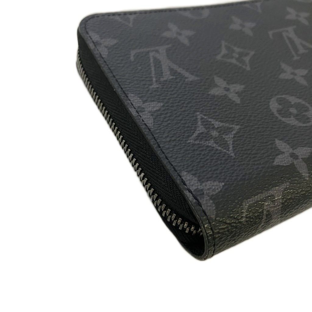Louis Vuitton Monogram Eclipse Zippy Organizer NM Wallet Black Zip Around — view 4