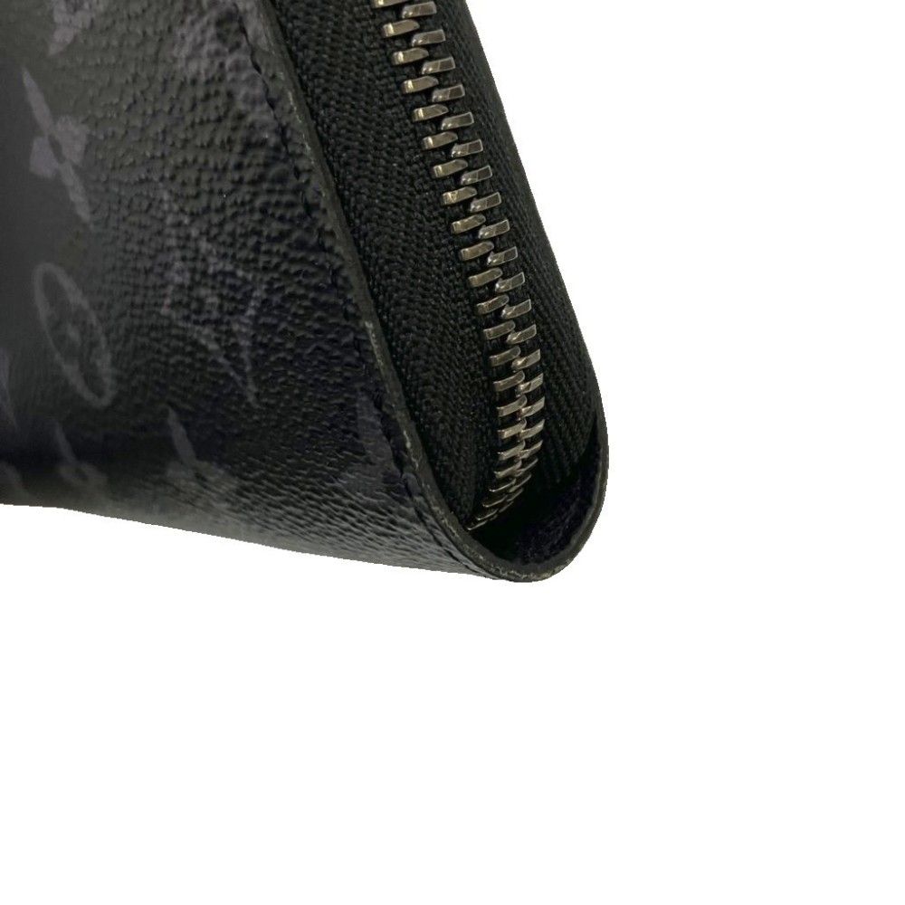 Louis Vuitton Monogram Eclipse Zippy Organizer NM Wallet Black Zip Around — view 9
