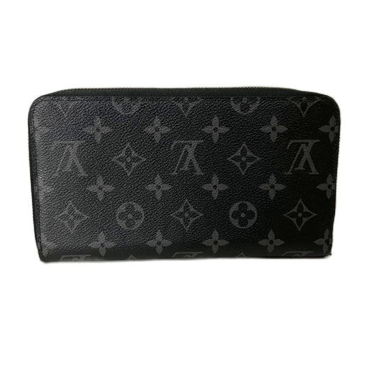 Louis Vuitton Monogram Eclipse Zippy Organizer NM Wallet Black Zip Around