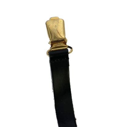 Chanel Suspenders CC Logo Belt Canvas Leather Archive Vintage Beige Black — view 7