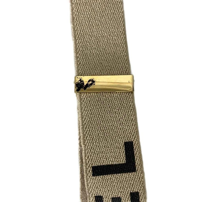 Chanel Suspenders CC Logo Belt Canvas Leather Archive Vintage Beige Black — view 6