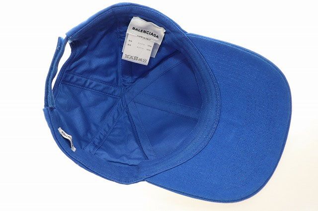 Balenciaga Baseball Cap L Logo Embroidery Hat Blue — view 6
