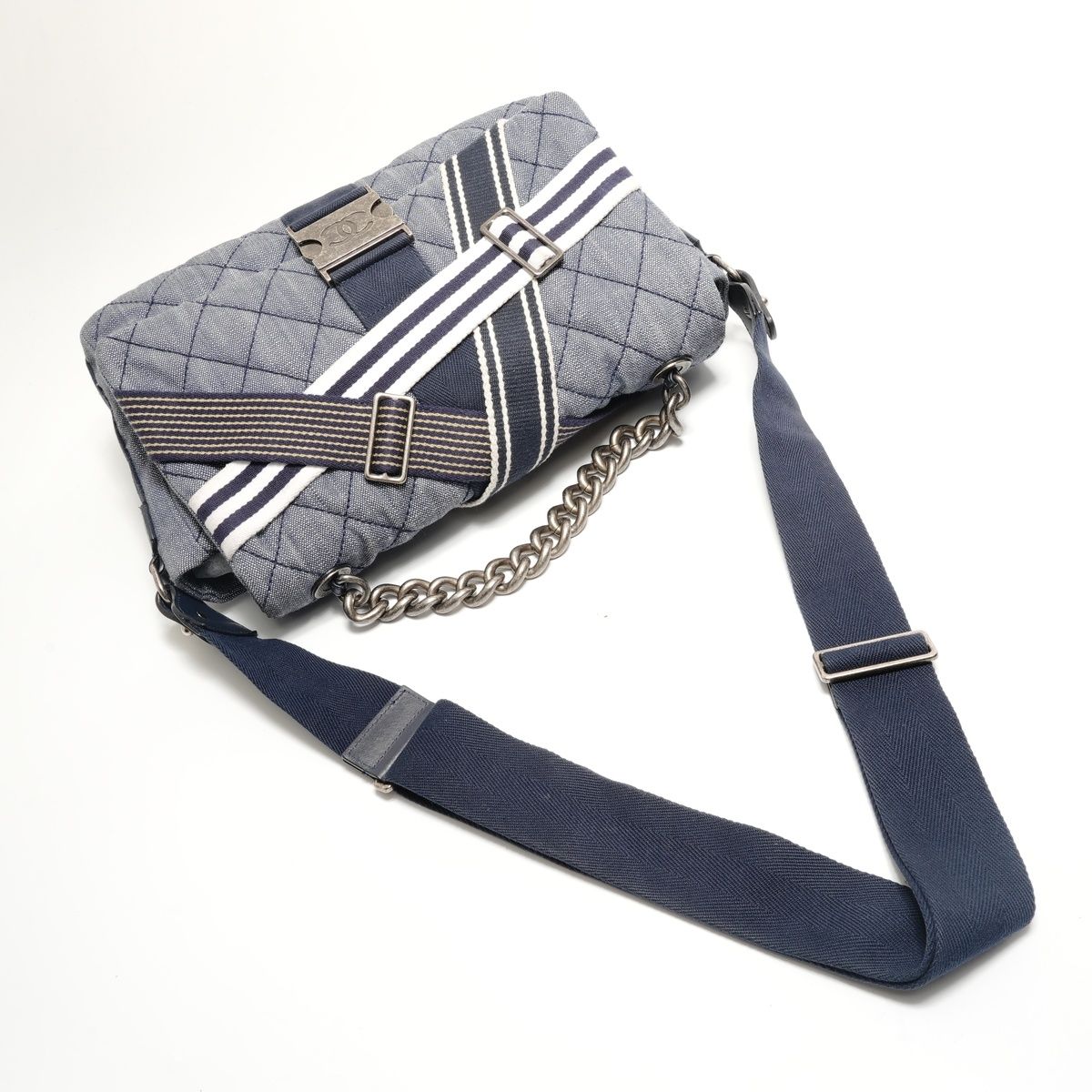 Chanel Shoulder Bag Denim Messenger — view 8