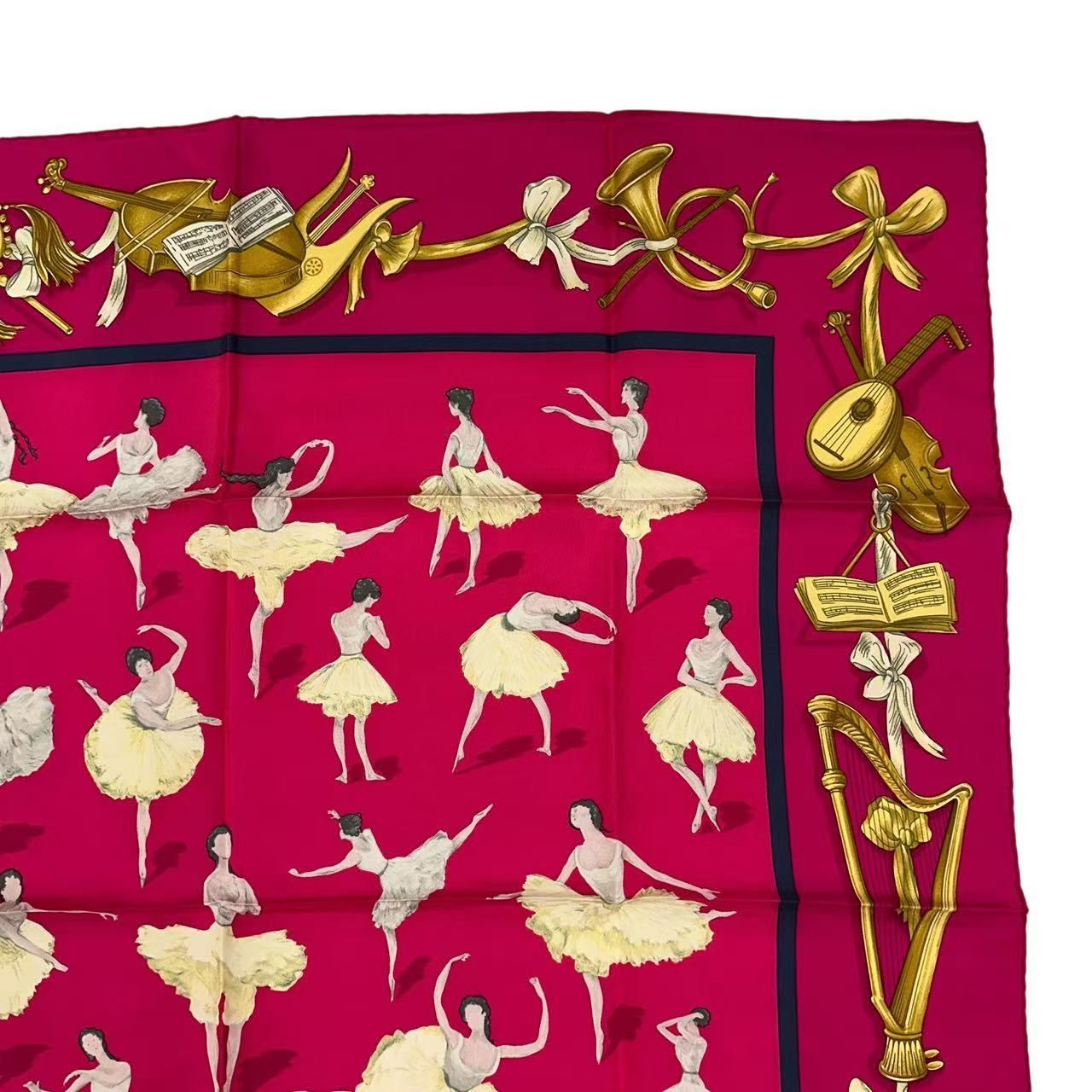 Hermes Carre 90 Scarf Silk la Dance Ballet Dancer Ballerina Pink — view 4