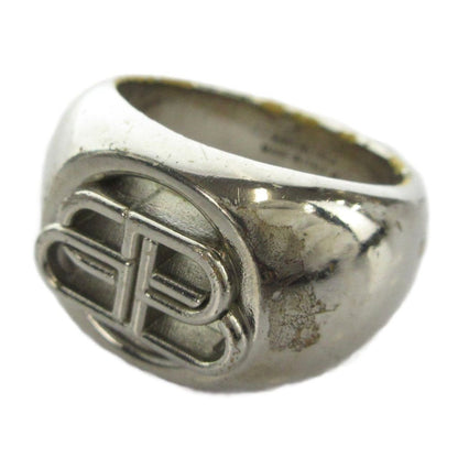 Balenciaga BB Signet Ring Logo Silver