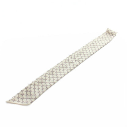 Celine Triomphe Lavalier Scarf Shawl Logo All Over Pattern Silk Ivory Beige