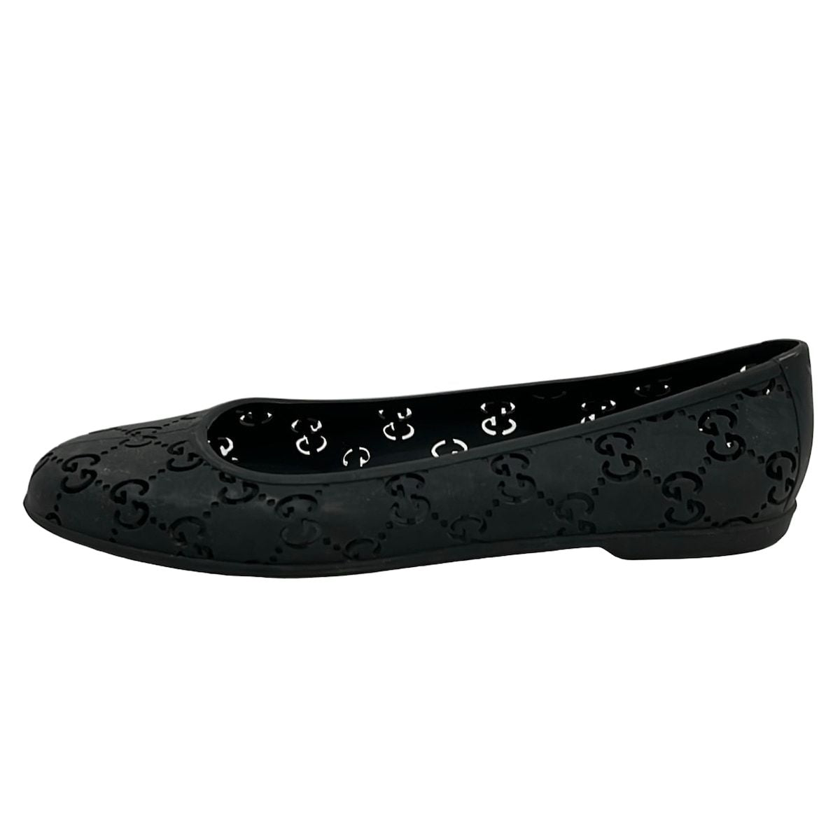 Gucci Flat Shoes Black GG Pattern