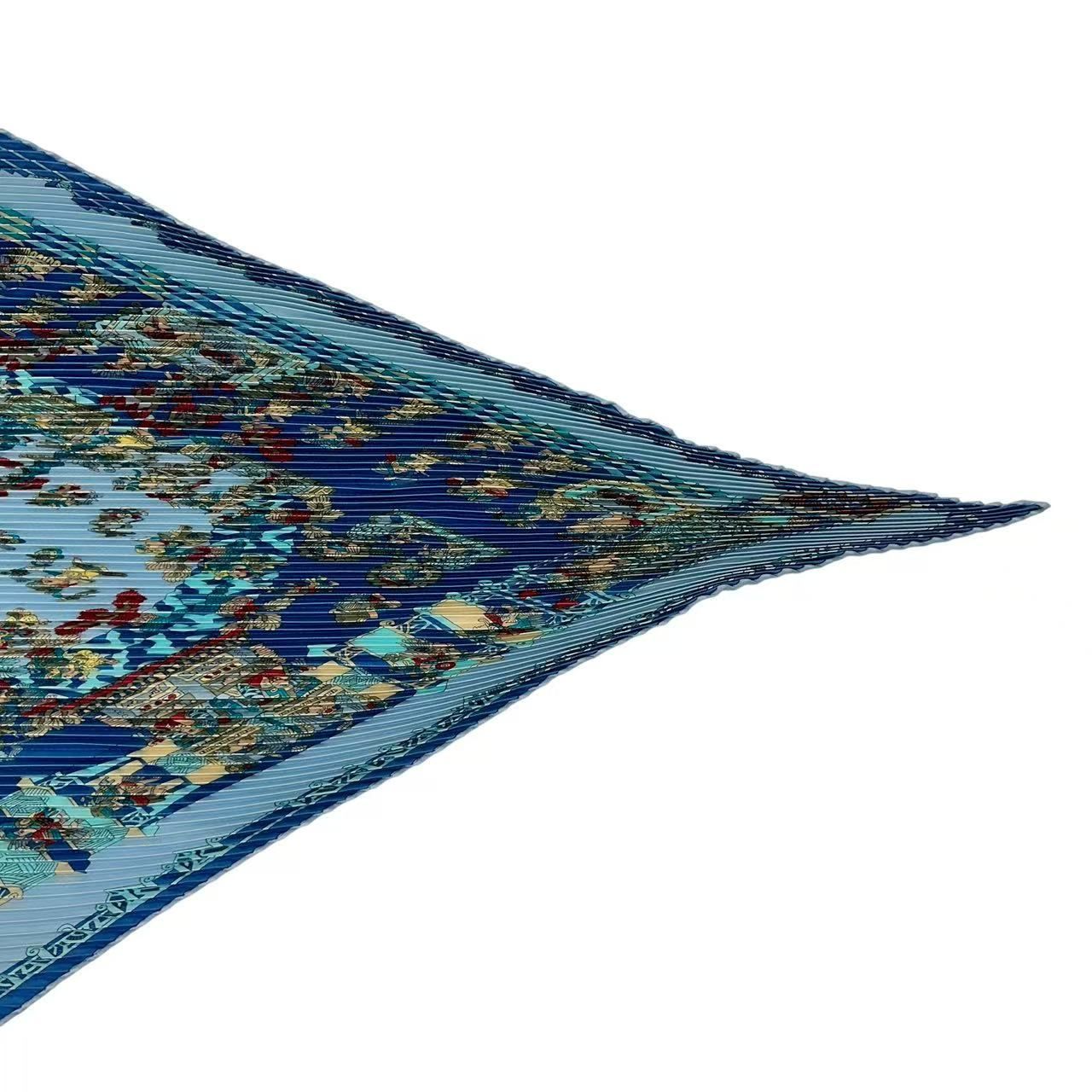 Hermes Scarf Pleated Silk Celestial Bodies and the Sun Ancient Inca Empire — view 6