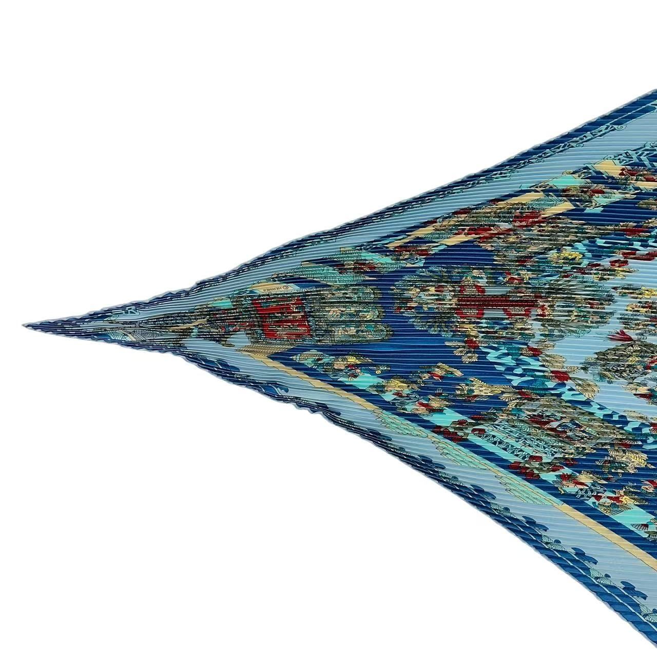 Hermes Scarf Pleated Silk Celestial Bodies and the Sun Ancient Inca Empire — view 3