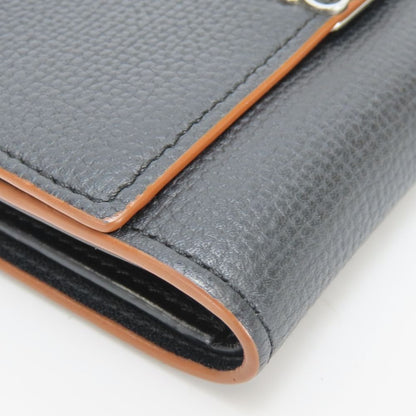 Loewe Trifold Wallet Anagram Vertical Small Leather Black Brown Compact — view 5