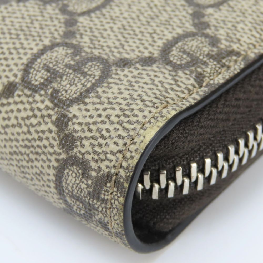 Gucci Wallet Sherry Line GG Supreme Canvas Beige Dark Brown Green Red Everyday — view 5