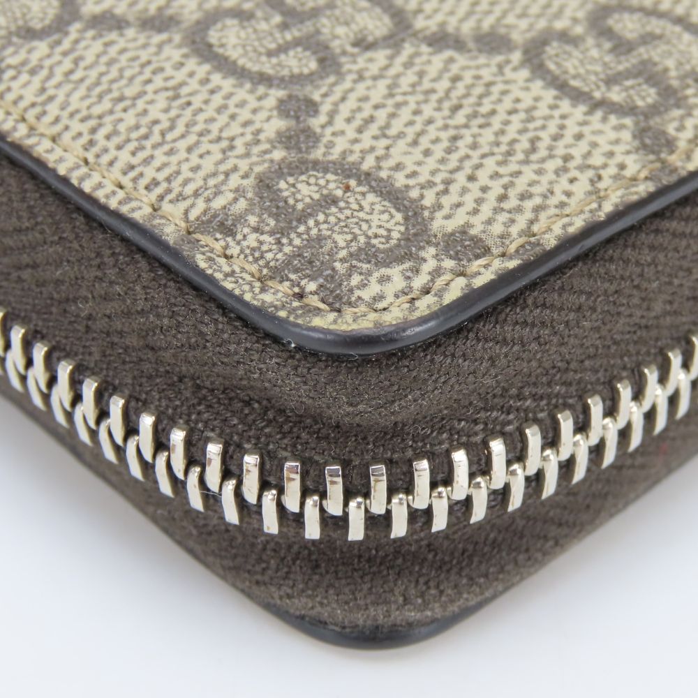 Gucci Wallet Sherry Line GG Supreme Canvas Beige Dark Brown Green Red Everyday — view 4