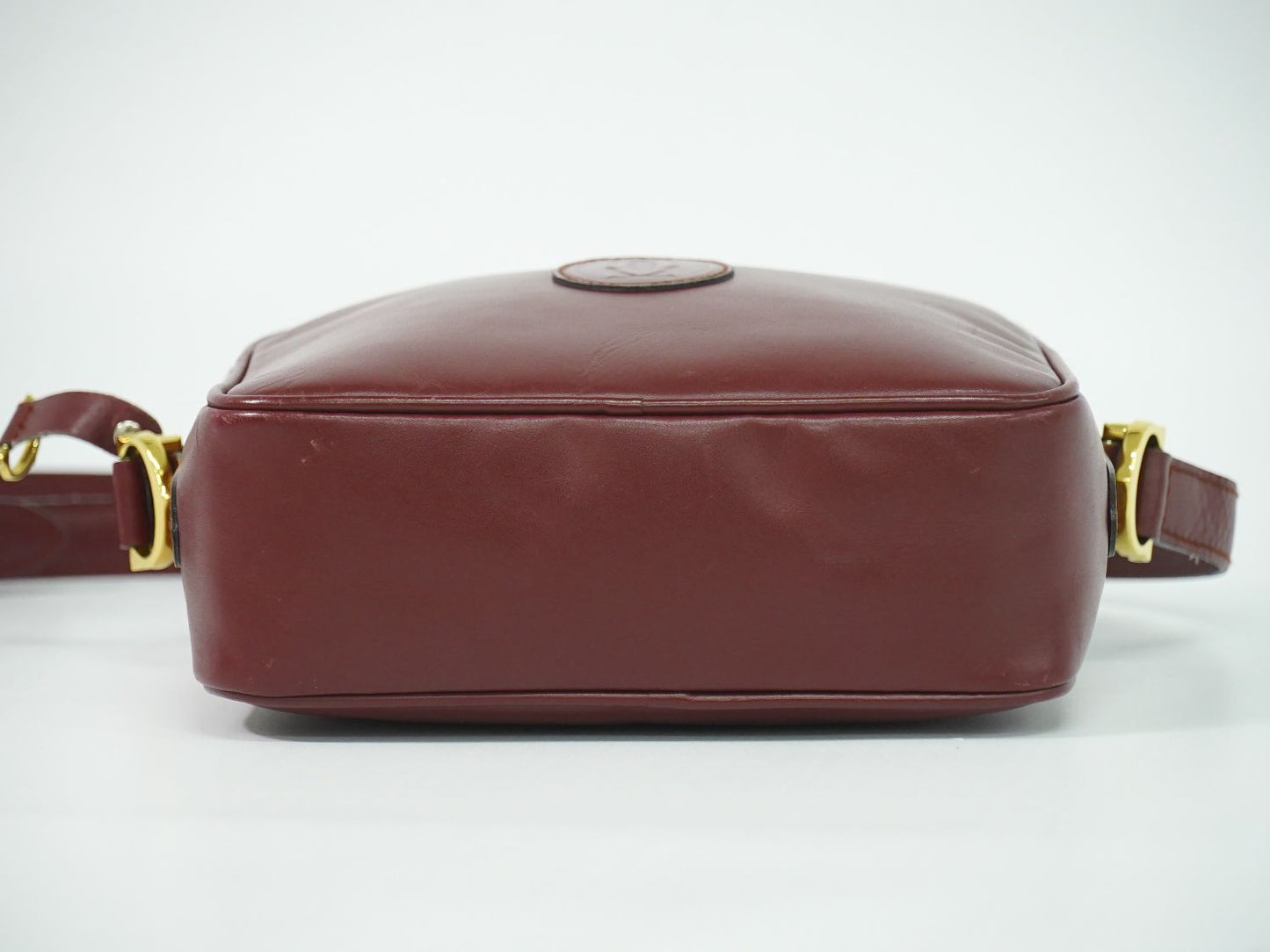 Cartier Must Line Shoulder Bag Pochette Leather Bordeaux — view 3