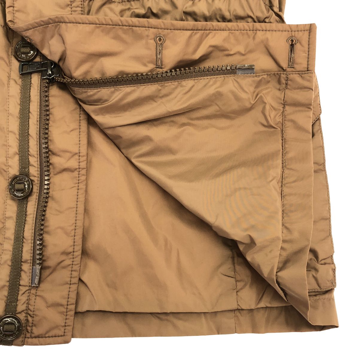 Moncler Cristian Giubbotto Military Jacket Brown — view 6