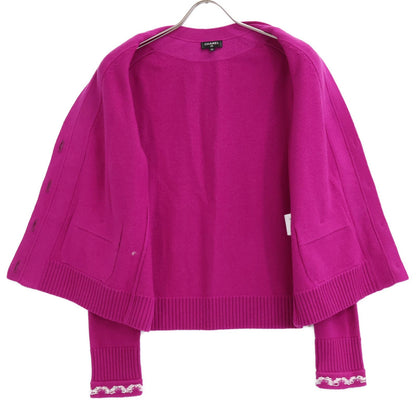 Chanel Cashmere CC Logo Button Cardigan 38 — view 4