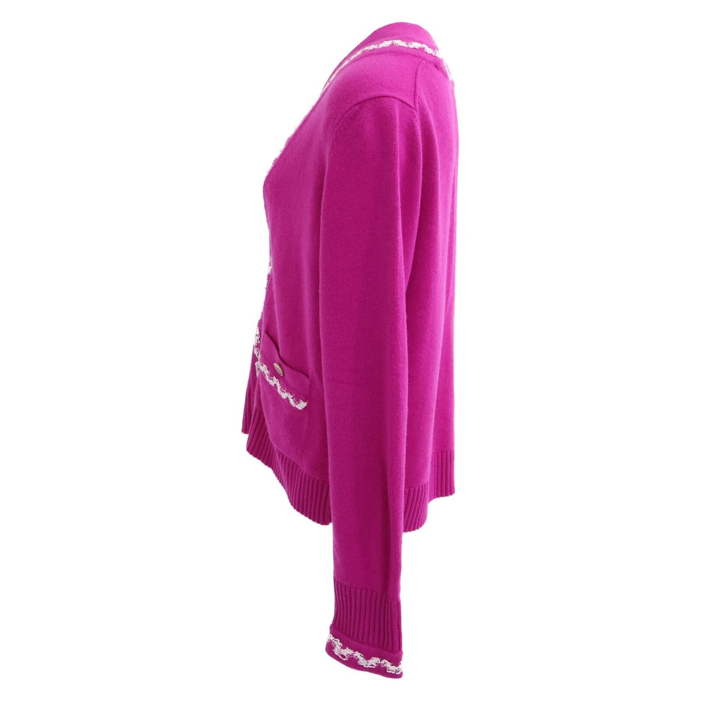 Chanel Cashmere CC Logo Button Cardigan 38 — view 2