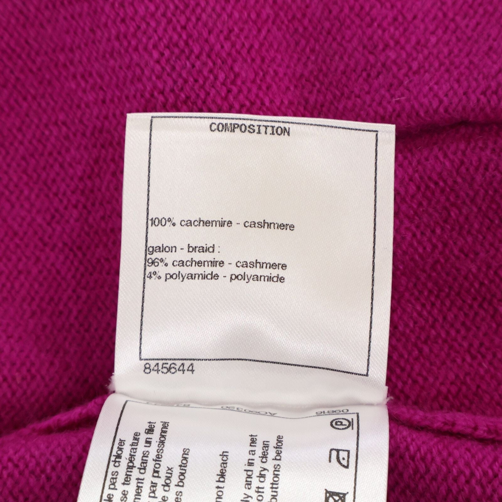 Chanel Cashmere CC Logo Button Cardigan 38 — view 7