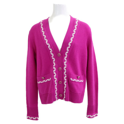 Chanel Cashmere CC Logo Button Cardigan 38