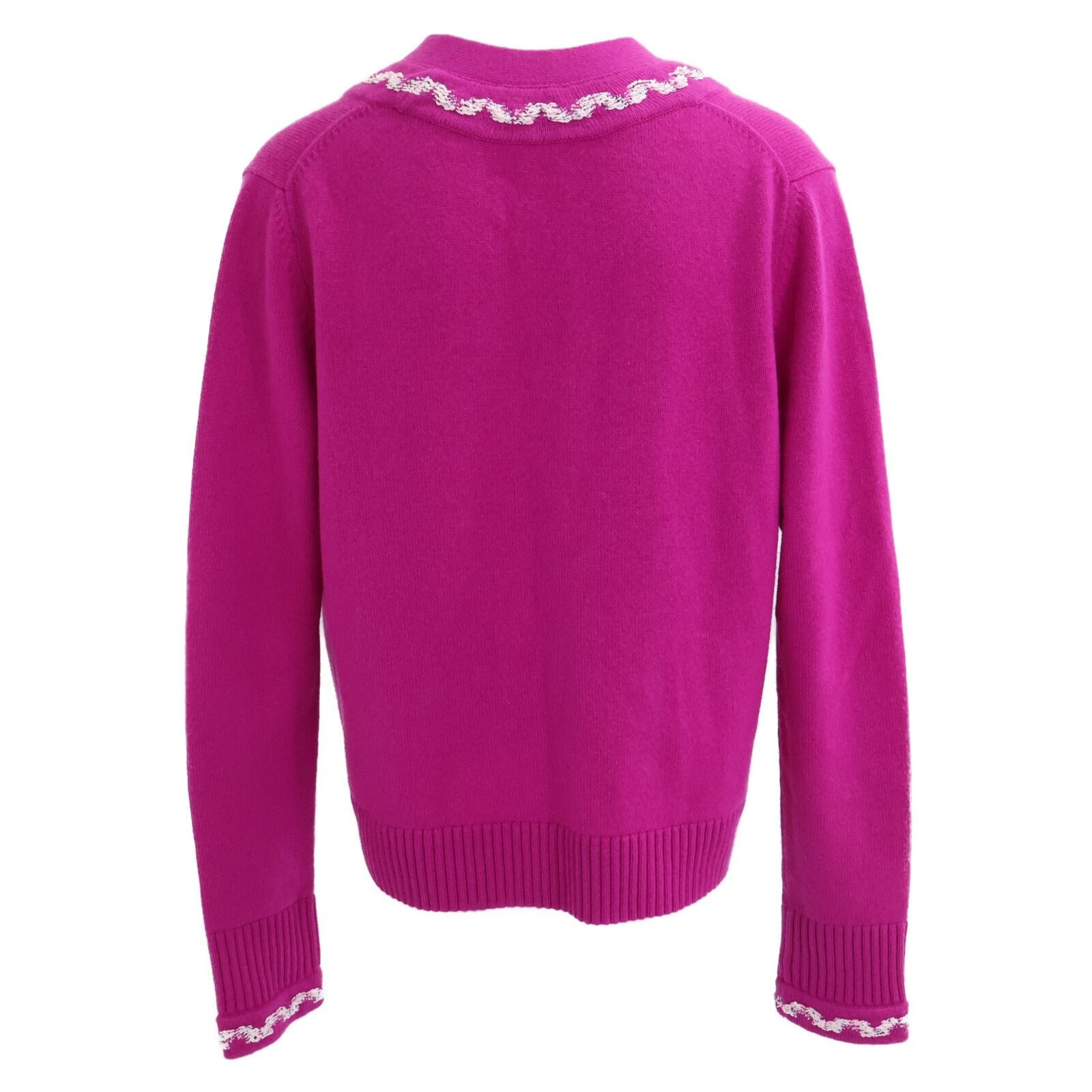 Chanel Cashmere CC Logo Button Cardigan 38 — view 3