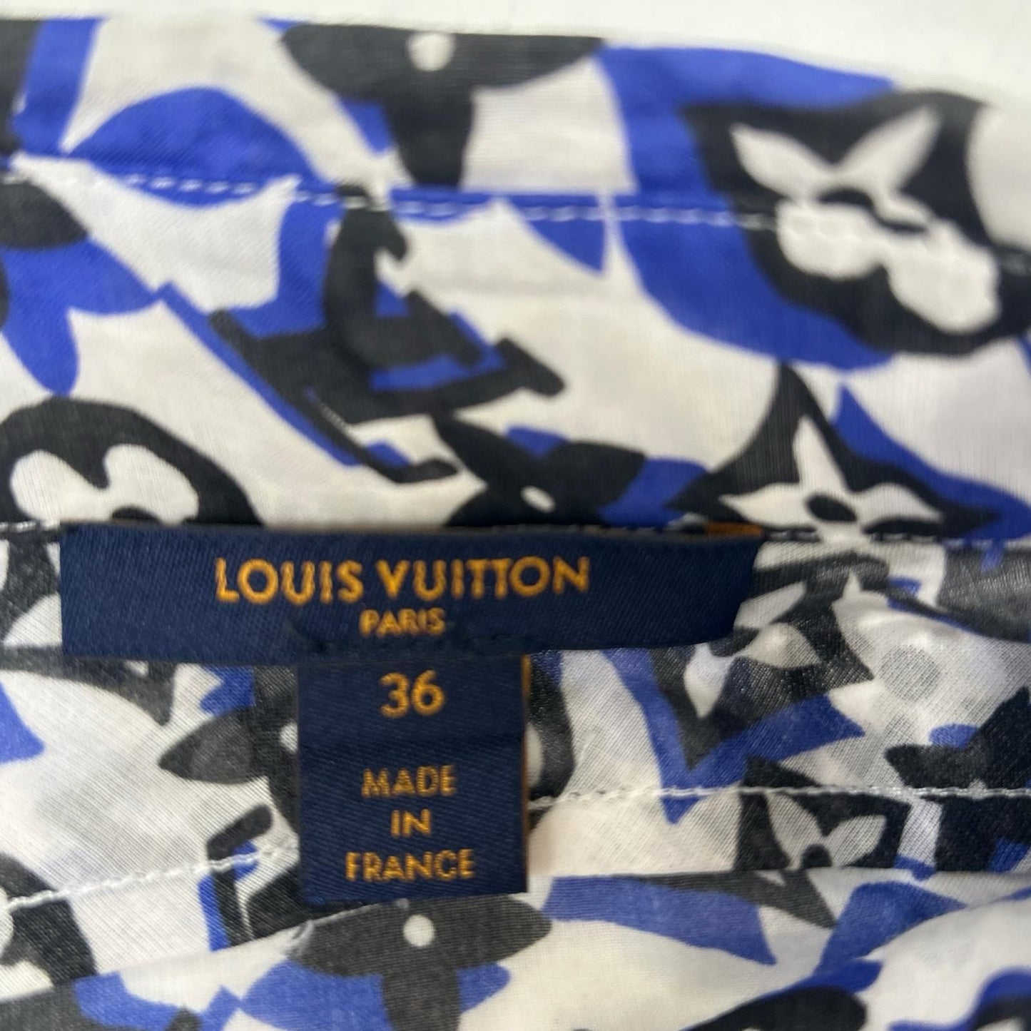 Louis Vuitton Jnq Monogram All Over Pattern Short Sleeve Blouse 36 — view 3