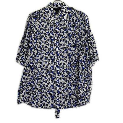 Louis Vuitton Jnq Monogram All Over Pattern Short Sleeve Blouse 36