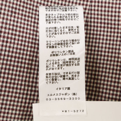 Hermes Check Seersucker Silk Blend Tailored Jacket 54 — view 8